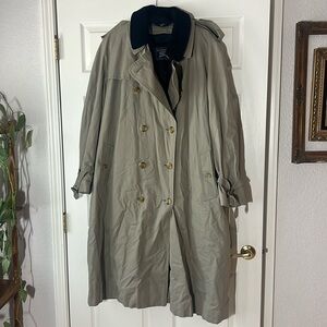 Vintage Burberrys London Trench Coat Wool Camel Hair Zip Liner, 56L EU (44L‎ US)